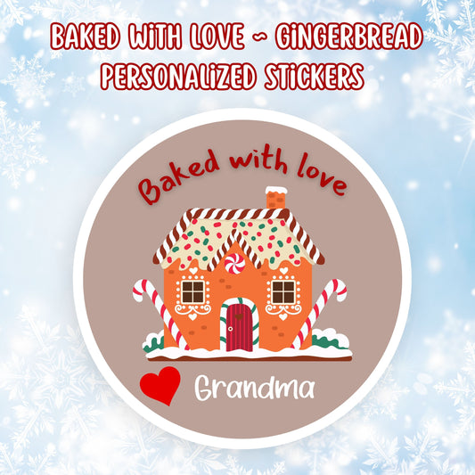 This cover page shows the personalized holiday sticker on a snowflake background.