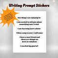 Load image into Gallery viewer, This image shows the writing prompt stickers with six different topics.