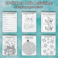 Load image into Gallery viewer, This image shows a sample of the 32 activity pages included in the Personalized Kids Cruise 5"x7" Activity Book with 32 pages of activities, sticker sheet, magnets, and crayons - Pirate Whale.