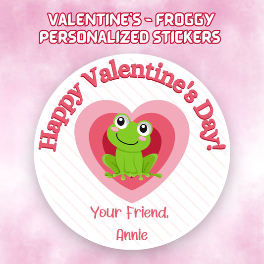 This cover page shows the personalized valentine sticker on a pink cloudy background.