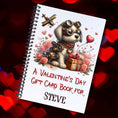 Load image into Gallery viewer, This image shows the Personalized Valentine's Day Compact 5"x7" Gift Card Book with Stickers and PVC Cover - Steampunk Puppy.