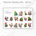 Load image into Gallery viewer, This image shows the matte paper sticker sheet included in the 6 Page Personalized Christmas Gift Card Book with Stickers and PVC Cover - Christmas Dog.