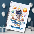 Load image into Gallery viewer, This image shows the Personalized Birthday Compact 5"x7" Gift Card Book with Stickers and PVC Cover - Astronaut.