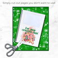Load image into Gallery viewer, This image highlights that you can cut out any pages you don't need in the Personalized Christmas Gift Card Book with Stickers and PVC Cover - Christmas Delivery.