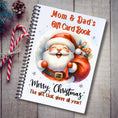 Load image into Gallery viewer, This image shows the Personalized Christmas 12 Month Gift Card Book with Stickers and PVC Cover - Santa.
