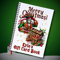 Load image into Gallery viewer, This image shows the Personalized Christmas Gift Card Book with Stickers and PVC Cover - Pirate.