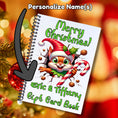 Load image into Gallery viewer, This image shows where your personalized name will be printed on the Personalized Christmas Gift Card Book with Stickers and PVC Cover - Chipmunk.