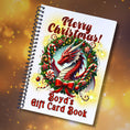 Load image into Gallery viewer, This image shows the Personalized Christmas Gift Card Book with Stickers and PVC Cover - Dragon.