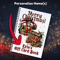 Load image into Gallery viewer, This image shows where your personalized name will be printed on the Personalized Christmas Gift Card Book with Stickers and PVC Cover - Pirate.