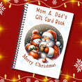 Load image into Gallery viewer, This image shows the Personalized Christmas Gift Card Book with Stickers and PVC Cover - Santa & Snowman.