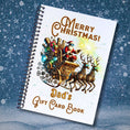 Load image into Gallery viewer, This image shows the Personalized Christmas Gift Card Book with Stickers and PVC Cover - Steampunk Santa.