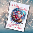 Load image into Gallery viewer, This image shows the Personalized Christmas Gift Card Book with Stickers and PVC Cover - Santa Sleigh Star.
