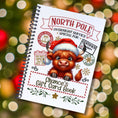 Load image into Gallery viewer, This image shows the cover of the Personalized Christmas Gift Card Book with Stickers and PVC Cover - Christmas Cow.