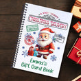 Load image into Gallery viewer, This image shows the cover of the Personalized Christmas Gift Card Book with Stickers and PVC Cover - Christmas Santa.