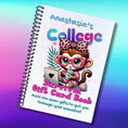 Load image into Gallery viewer, This image shows the Personalized College Gift Card Book with Stickers and PVC Cover - Cute Monkey Studying.