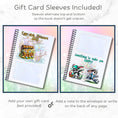 Load image into Gallery viewer, This image shows how the gift card envelopes/sleeves are alternated between pages in the Personalized Easter Compact 5"x7" Gift Card Book with Stickers and PVC Cover - Happy Easter.