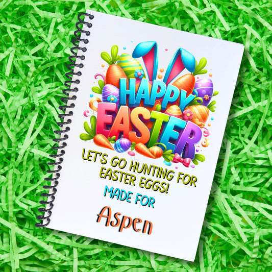 This image shows the Personalized Easter Compact 5"x7" Gift Card Book with Stickers and PVC Cover - Happy Easter.