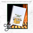 Load image into Gallery viewer, This image shows how you can cut out any unneeded pages from the Personalized Father's Day Compact 5"x7" Gift Card Book with Stickers and PVC Cover - Best Dad Ever.