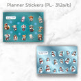 Load image into Gallery viewer, This image shows the PL-312 matte paper sticker sheets included in the Personalized Holiday Gift Card Book with Stickers and PVC Cover - Holiday Bear.