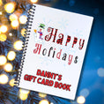 Load image into Gallery viewer, This image shows the cover of the Personalized Holiday Gift Card Book with Stickers and PVC Cover - Holiday Snowman 1.