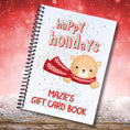 Load image into Gallery viewer, This image shows the cover of the Personalized Holiday Gift Card Book with Stickers and PVC Cover - Holiday Bear.