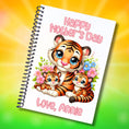 Load image into Gallery viewer, This image shows the Personalized Mother's Day Compact 5"x7" Gift Card Book with Stickers and PVC Cover - Tiger.