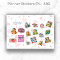 Load image into Gallery viewer, This image shows the PL-320 matte sticker sheet included with the Personalized Mother's Day Compact 5"x7" Gift Card Book with Stickers and PVC Cover - Frog.