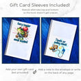 Load image into Gallery viewer, This image shows how the attached gift card sleeves alternate between pages in the Personalized Teacher Appreciation Gift Card Book with Stickers and PVC Cover - Thank You Teacher.