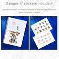 Load image into Gallery viewer, This image shows how you can use the matte paper stickers included in the Personalized Teacher Appreciation Gift Card Book with Stickers and PVC Cover - Thank You Teacher.