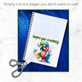 Load image into Gallery viewer, This image shows how you can cut out any unneeded pages from the Personalized Teacher Appreciation Gift Card Book with Stickers and PVC Cover - Thank You Teacher.