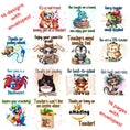 Load image into Gallery viewer, This image shows each of the 14 images in the Personalized Teacher Appreciation Gift Card Book with Stickers and PVC Cover - Thank You Teacher.