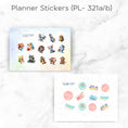 Load image into Gallery viewer, This image shows the two matte paper sticker sheets included in the Personalized Teacher Appreciation Gift Card Book with Stickers and PVC Cover - Thank You Teacher.