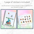 Load image into Gallery viewer, This image shows how you can use the matte paper stickers included in the Personalized Teacher Appreciation Compact Gift Card Book with Stickers and PVC Cover - Thank You for BEE-ing My Teacher!