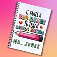 Load image into Gallery viewer, This image shows the Personalized Teacher Appreciation Compact Gift Card Book with Stickers and PVC Cover - It Takes a Big Heart To Teach Little Minds.