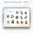 Load image into Gallery viewer, This image shows the PL-321a matte paper sticker sheet included with the Personalized Teacher Appreciation Compact Gift Card Book with Stickers and PVC Cover - Thank You for BEE-ing My Teacher!