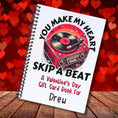 Load image into Gallery viewer, This image shows the cover of the Personalized Valentine's Day Gift Card Book with Stickers and PVC Cover - Skip a Beat.
