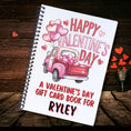 Load image into Gallery viewer, This image shows the cover of the Personalized Valentine's Day Gift Card Book with Stickers and PVC Cover - Pickup Truck.