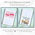 Load image into Gallery viewer, This image shows two pages with alternating gift card sleeves in the Personalized Wedding Gift Card Book with Stickers and PVC Cover - Champagne.