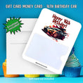 Load image into Gallery viewer, This image shows the 16th Birthday Car Gift Card Holder Money Card with the included A2 envelope.