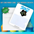 Load image into Gallery viewer, This image shows the 16th Birthday Car Keys Gift Card Holder Money Card with the included A2 envelope.