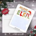 Load image into Gallery viewer, This image shows the Believe in your Elf Gift Card Money Card with the included A2 size envelope.