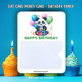 Load image into Gallery viewer, This image shows the Panda Birthday Gift Card Holder Money Card.