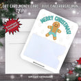Load image into Gallery viewer, This image shows the Blue Gingerbread Man Gift Card Money Card with the included A2 envelope.
