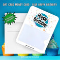 Load image into Gallery viewer, This image shows the Blue Happy Birthday Gift Card Holder Money Card with the included A2 envelope.