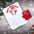 Load image into Gallery viewer, This image shows a gift card partially inside the Christmas Penguin Gift Card Money Card.