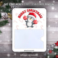 Load image into Gallery viewer, This image shows the Christmas Penguin Gift Card Money Card.