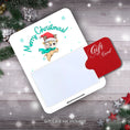 Load image into Gallery viewer, This image shows a gift card partially inside the Christmas Reindeer Gift Card Money Card.