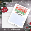 Load image into Gallery viewer, This image shows the Holiday Cheer Gift Card Holder Money Card with the included A2 envelope.