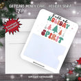 Load image into Gallery viewer, This image shows the Holiday Spirit Gift Card Holder Money Card with the included A2 envelope.