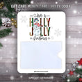 Load image into Gallery viewer, This image shows the Holly Jolly Gift Card Holder Money Card.
